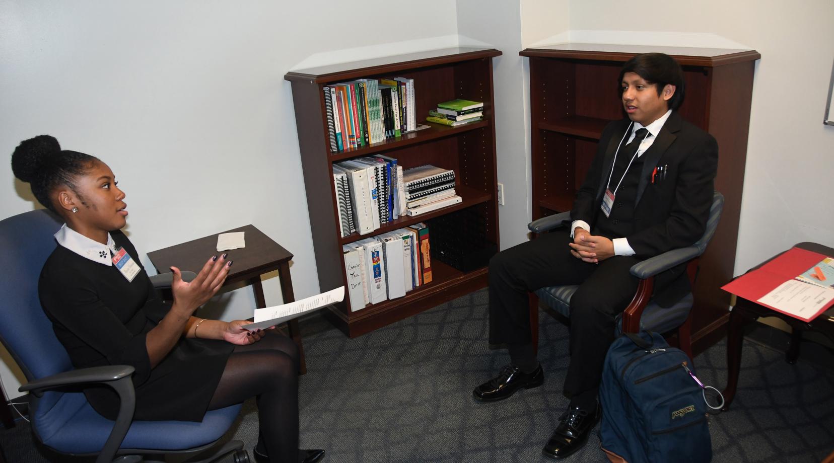 Mock interviews were one of the preparatory elements of the College of Business' annual Deep Day.