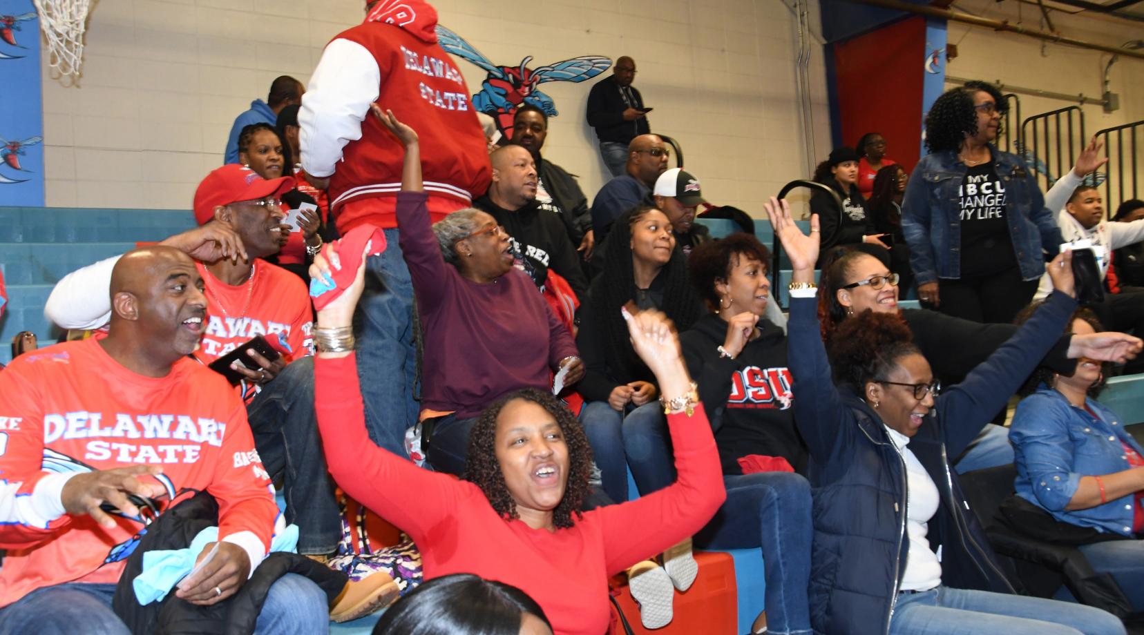 Delaware State University grads had a Hornet of a good time during the Alumni Day event at the UMES vs. DSU basketball doubleheader at Memorial Hall