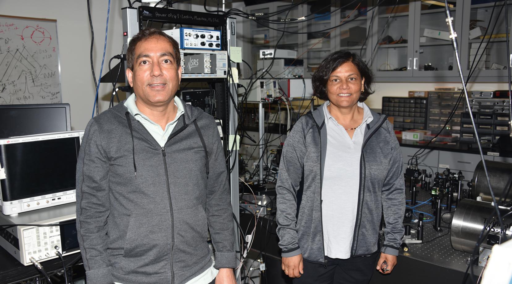 Dr. Gour Pati and Dr. Renu Tripathi, both professors of physics and engineering, are the principal investigator and co-PI, respectively, of a $239,908 U.S. Department of Defense grant to develop a millimeter wave quantum sensing system.