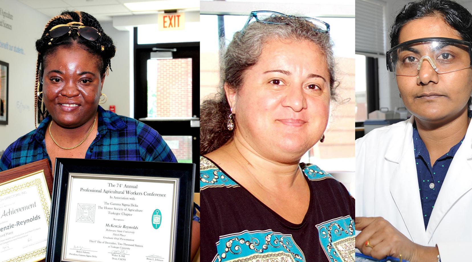 Pictured L to R: Petrina McKenzie-Reynolds, Dr. Gulnihal Ozbay, Dr. Karuna Chintapenta. Not pictured: Tajjay Gordon.