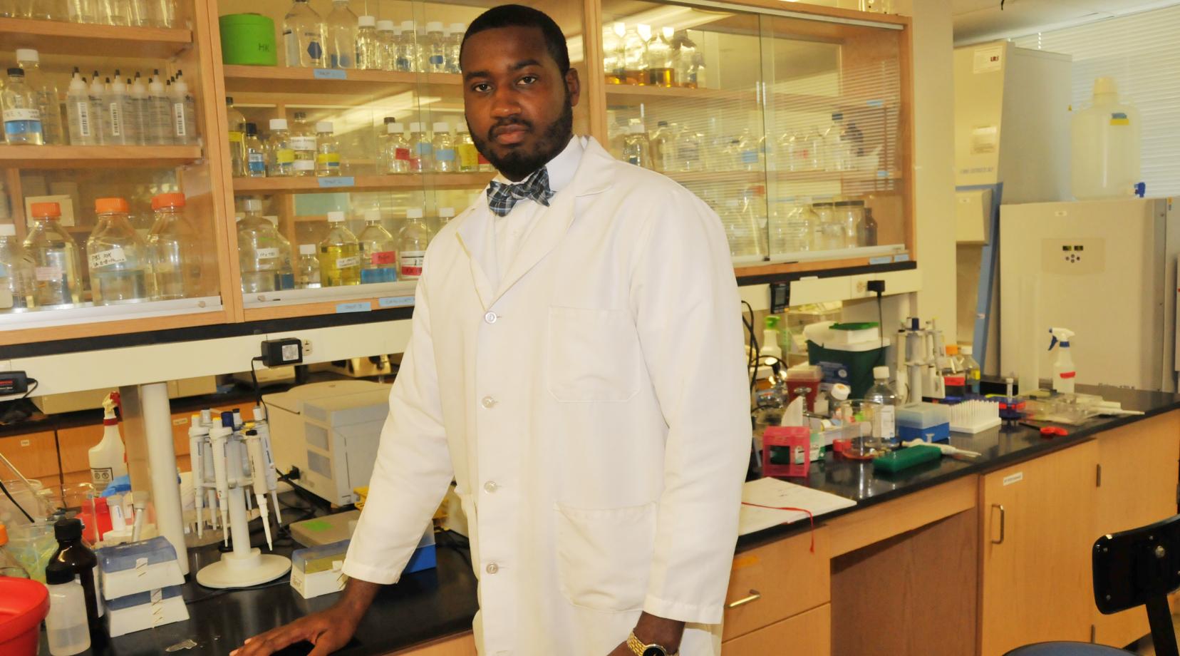 Dr. Derrick Scott, DSU assistant professor of biological sciences, is part of team of scientists from several other universities who each are doing individual but related research concerning the relationship in organisms genotype and physical characteristics due to gene expression or phenotype.