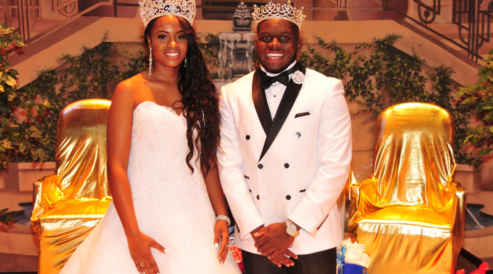 Miss DSU Michaela J. Rose and Mr. DSU Kevin Perry Jr. She aspires to leave a legacy of love, servitude and inspiration, while he has a passion for helping others, including continuing to serve as a mentor at his hometown high school.