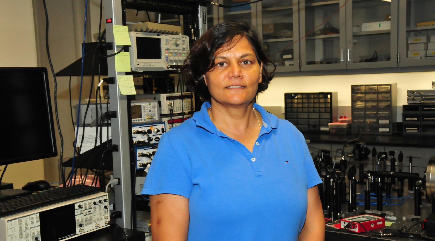 Dr. Renu Tripathi'a work to develop a new laser-based remote magnetometer has funding help from a three-year $727,691 grant from NASA-EPSCoR. Her research could help in the development of future satellite mission concepts.