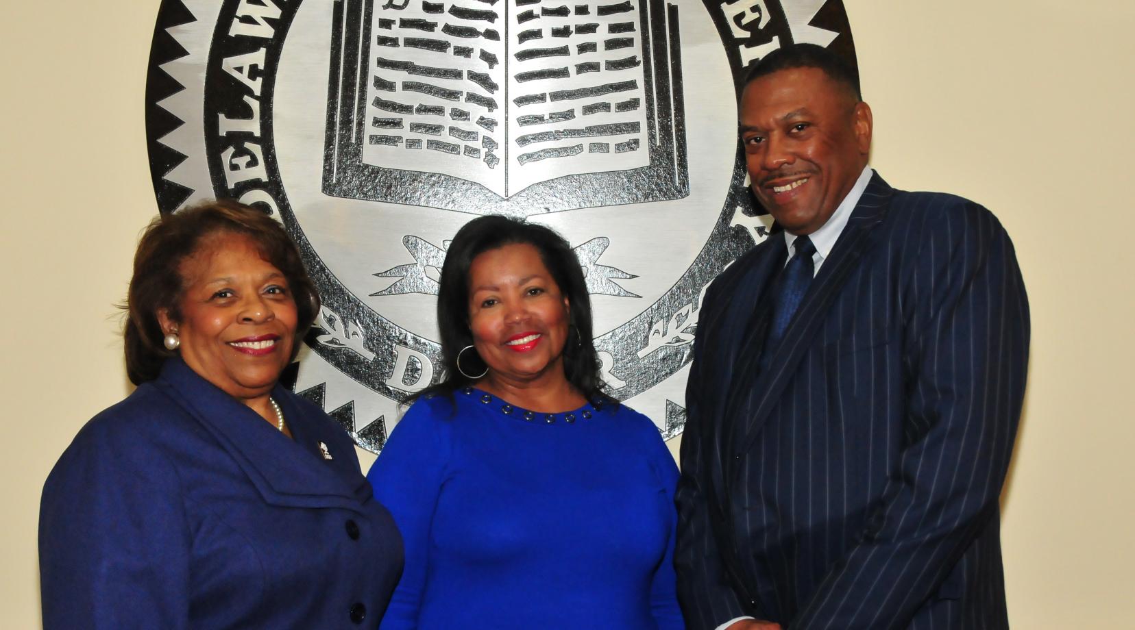 The DSU Board of Trustees has selected Dr. Wilma Mishoe as the interim University president, Dr. Devona Williams as the board's interim chairwoman and John Ridgeway as interim vice chair. Those interim leadership responsibilities will commence when current DSU President Harry L. Williams leaves the institution in January to become the CEO/president of the Thurgood Marshall College Fund.