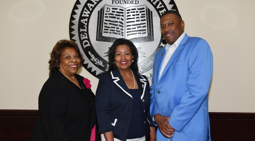 <p>The Board of Trustees voted on June 15 to select Dr. Wilma Mishoe as the 11th permanent president in DSU history. Also elected that day were Board Chair Dr. Devona Williams and Board Vice Chair John Ridgeway.</p>