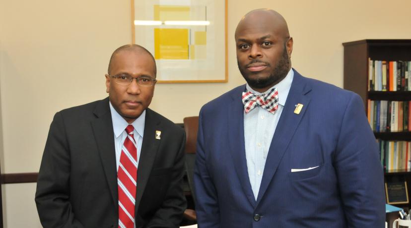 <p>(L-r) DSU President Harry L. Williams and DSU Provost Tony Allen say in a joint statement about Charlottesville that DSU stands in solidarity with those people of all backgrounds who bravely faced hatred of the white supremacist groups last weekend.</p>